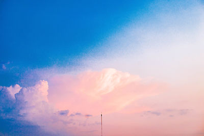 Low angle view of sky during sunset