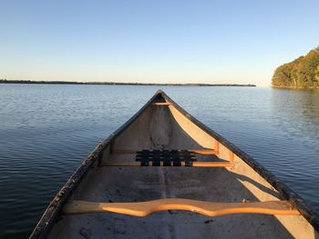 Scenic view of lake against clear sky