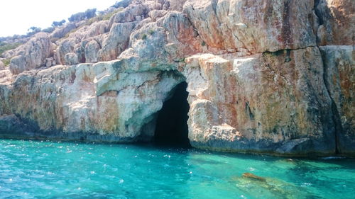 Rock formation by sea