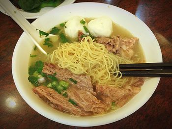 Close-up of served food