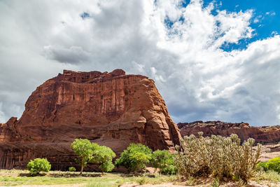 Low angle view of mountain against sky