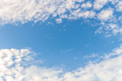 Low angle view of clouds in sky