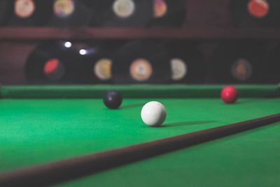 Close-up of balls on table