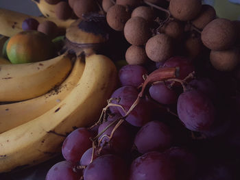 High angle view of grapes