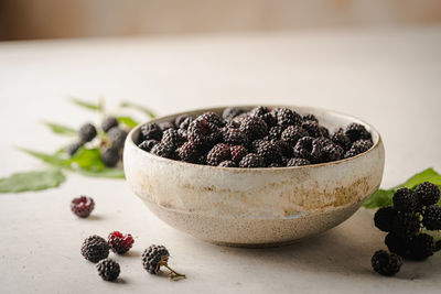 Close-up of food in bowl on table