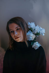 Portrait of a beautiful young woman