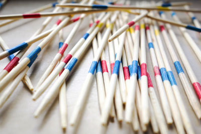 Close-up of multi colored pencils