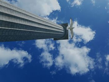 Low angle view of blue sky and clouds