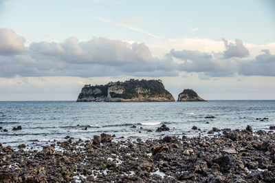 Scenic view of sea against sky