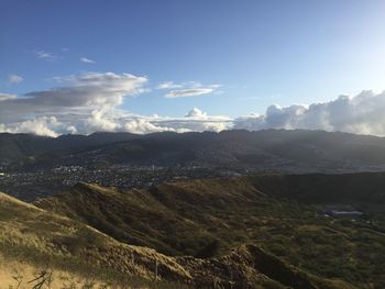 Scenic view of landscape against sky