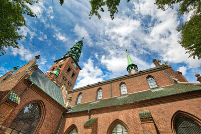 Low angle view of buildings against sky