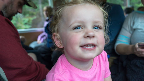 Close-up portrait of cute baby girl
