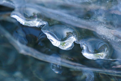 Close-up of water and ice.