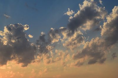 Low angle view of clouds in sky