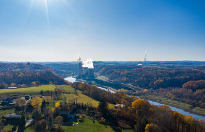 High angle view of landscape against sky