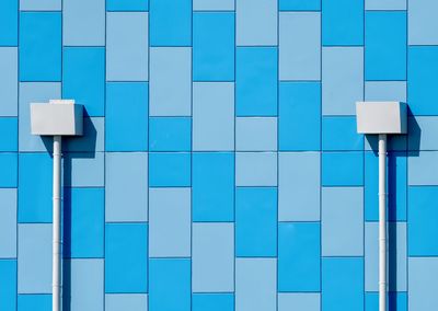 Full frame shot of blue wall