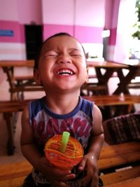 Portrait of smiling boy