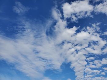 Low angle view of clouds in sky