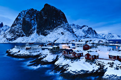 Small fishing village of hamnøya, lofoten, nordland, norway, europe