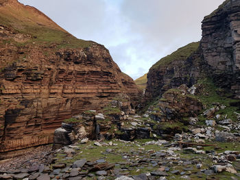 Rock formations on mountain