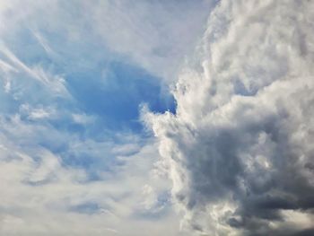 Low angle view of clouds in sky