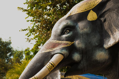 Close-up of elephant statue