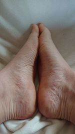 Close-up of human feet