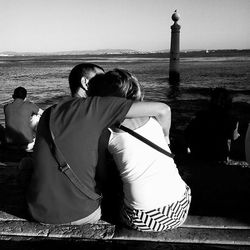 Woman looking at sea