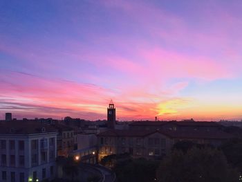 Cityscape at sunset