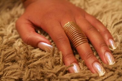 Close-up of cropped hand