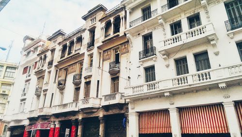 Low angle view of residential building against sky