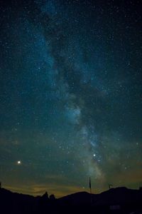 Low angle view of star field at night