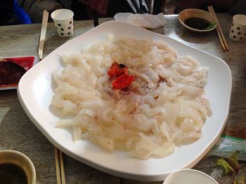 Close-up of served food