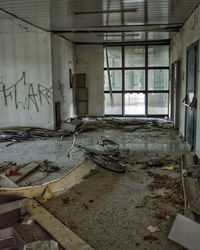 Interior of abandoned house