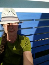 Close-up of woman standing in pond
