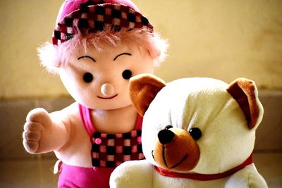 Close-up of stuffed toy at home