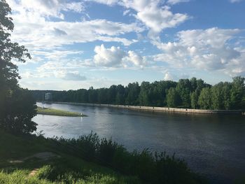 Scenic view of river against sky