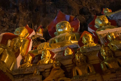 Statue of buddha outside building