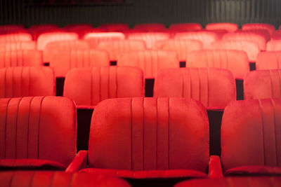 Full frame shot of empty chairs