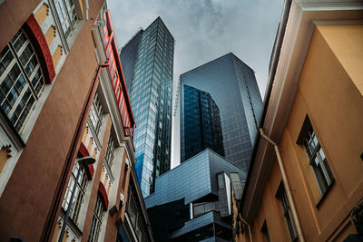 Low angle view of buildings against sky