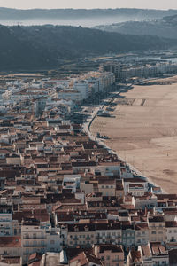 High angle shot of townscape