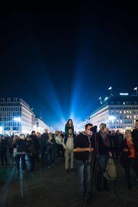 People enjoying at night