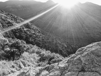 Scenic view of rocky mountains