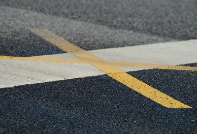 High angle view of road