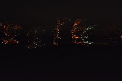 View of illuminated city at night