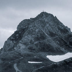 Low angle view of mountain against sky