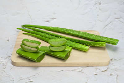 Close-up of food on cutting board