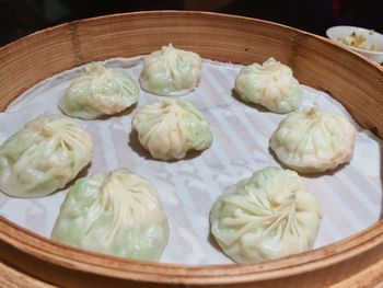 High angle view of food on table