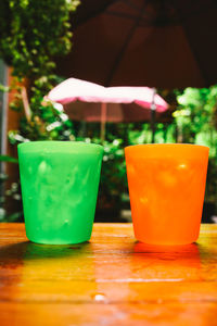 Close-up of drink on table