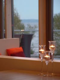 Close-up of wine glass on table